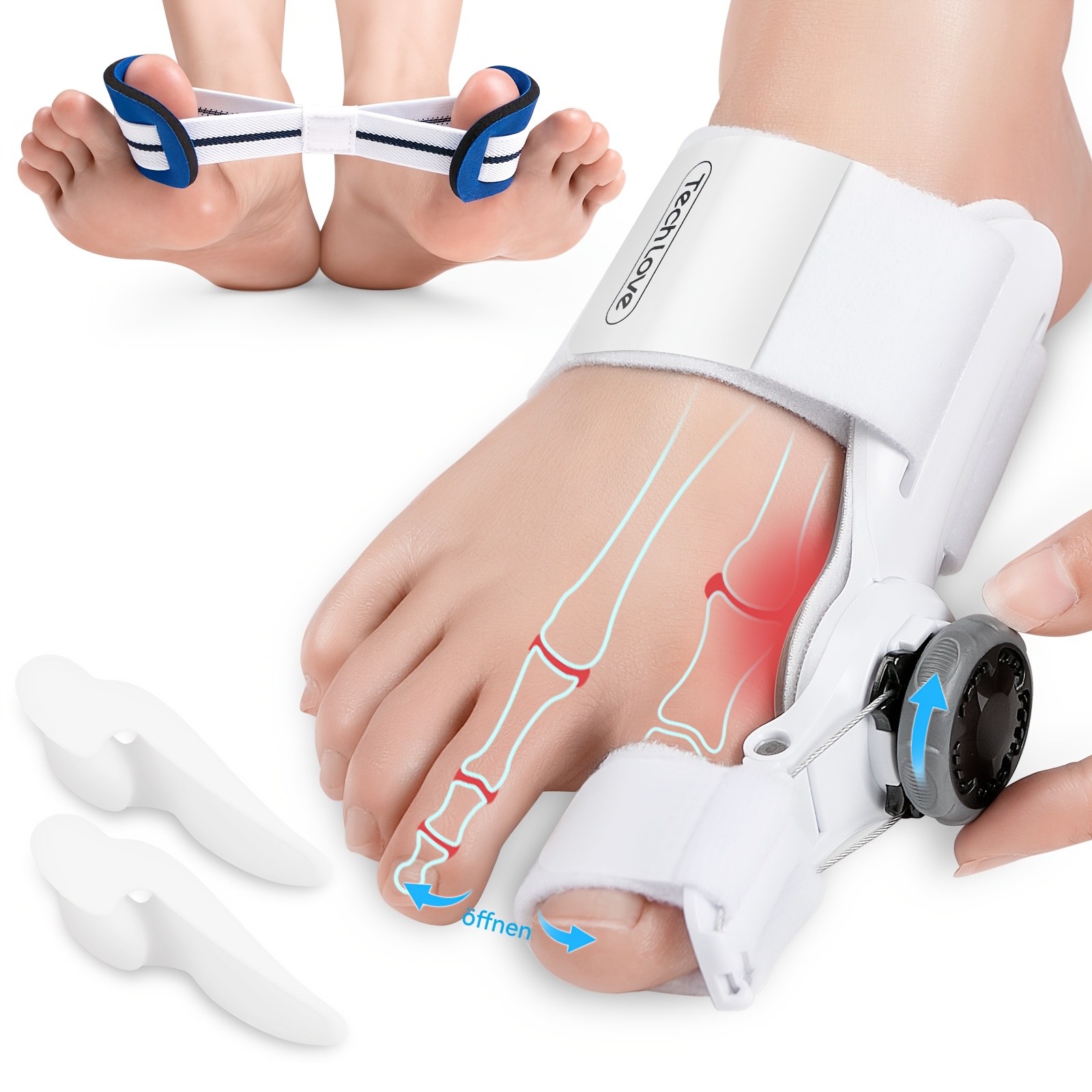   correction kit adjustable button splints toe separator and toe training band Product details 2