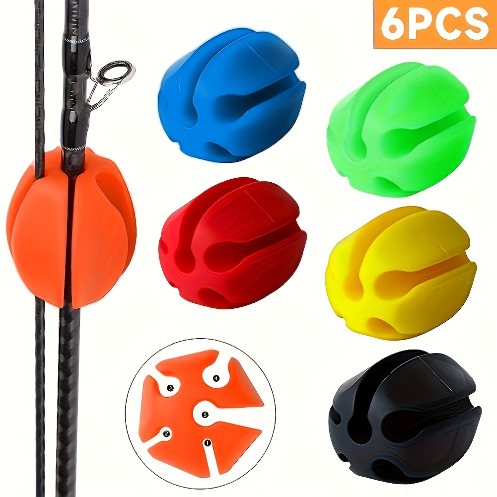 TEMU Set Of 6 Mixed Tpe Fishing Rod Holders, Lightweight Organizer For Rods, Accessory For Storing Fishing Rods With , Comes With A Universal Multi-