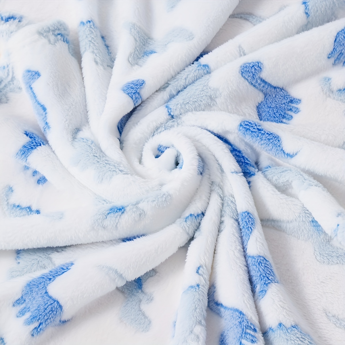 Autumn Winter Dinosaur Pattern Plush Throw Blanket