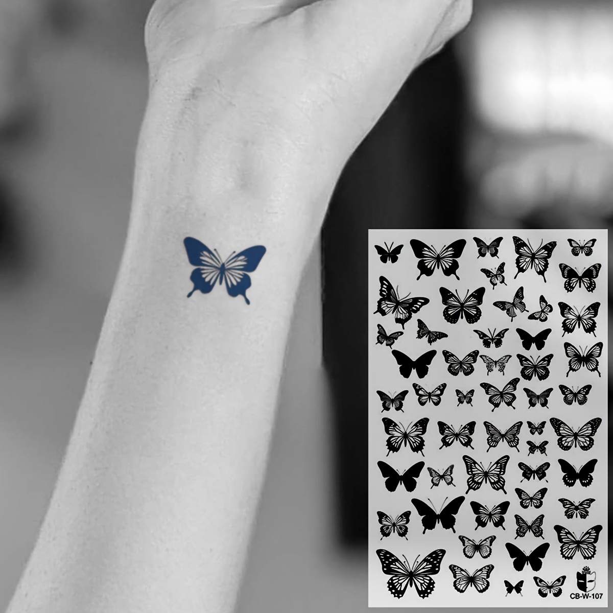 Herbal Juice Semi-permanent Stickers Y2k Pattern Holiday Gift 14 Days Not Fade Not Reflective Shoulder Neck Clavicle Finger Wrist Body Temporary Waterproof Tattoo Sticker