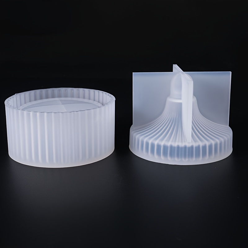 2pcs Jar Resin Mold Stripe Box Epoxy Silicone Mold, Storage Box Mold With Lid Resin Casting Mold For Box Crafts Organizer Casting Silicone Mold