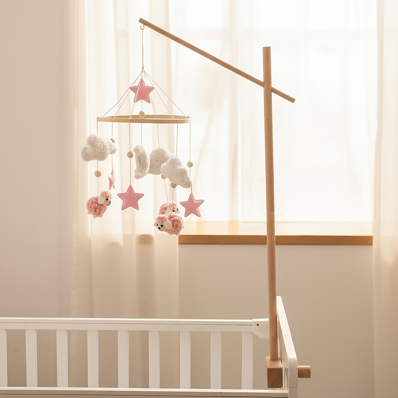 wooden baby crib mobile holder hanging wooden crib mobile toy support rod toy hanging rod mosquito net frame baby crib additions baby crib mobile additions christmas gift home decoration