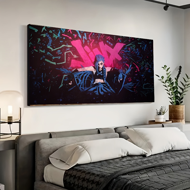 

1pc Anime Games Canvas Art Print, Vibrant Wall Decor For Bedroom And Living Room, Modern Gaming Poster, Home Decoration