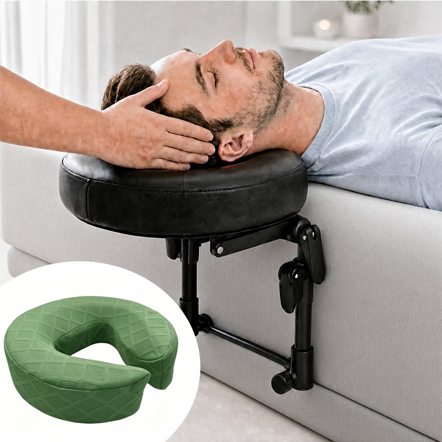 Image of Massage Headrest For Bed Face Cradle, Adjustable Massage Attachment For Mattress, Portable Massage For Mattress, Face Down Pillow After Eye Surgery (replaceable Pillowcase Included)