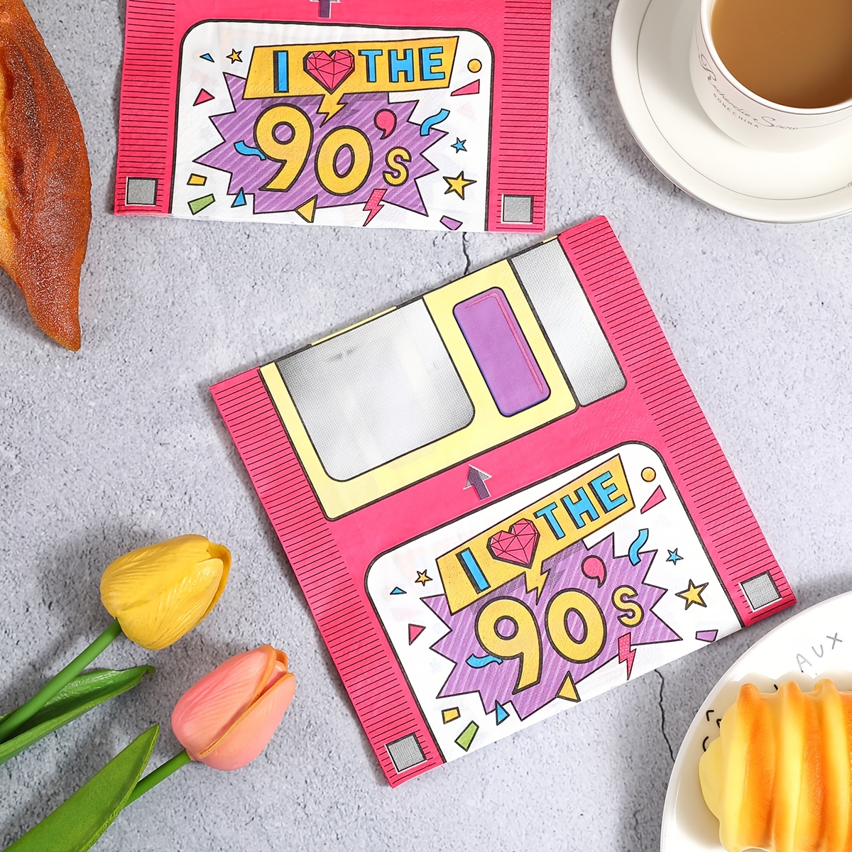 TEMU A Popular Of 60 Colorful Printed Napkins Featuring Designs, Perfect For Gatherings , , And More