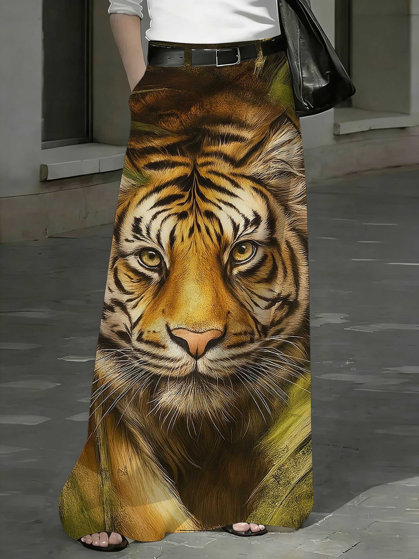 dress tiger print sold on Temu United States