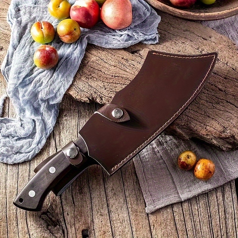 

Kitchen Knife Thickened Bone Cleaver Household Super Fast Cleaver Hand Forged Kitchen Knife Outdoor Wood Knife