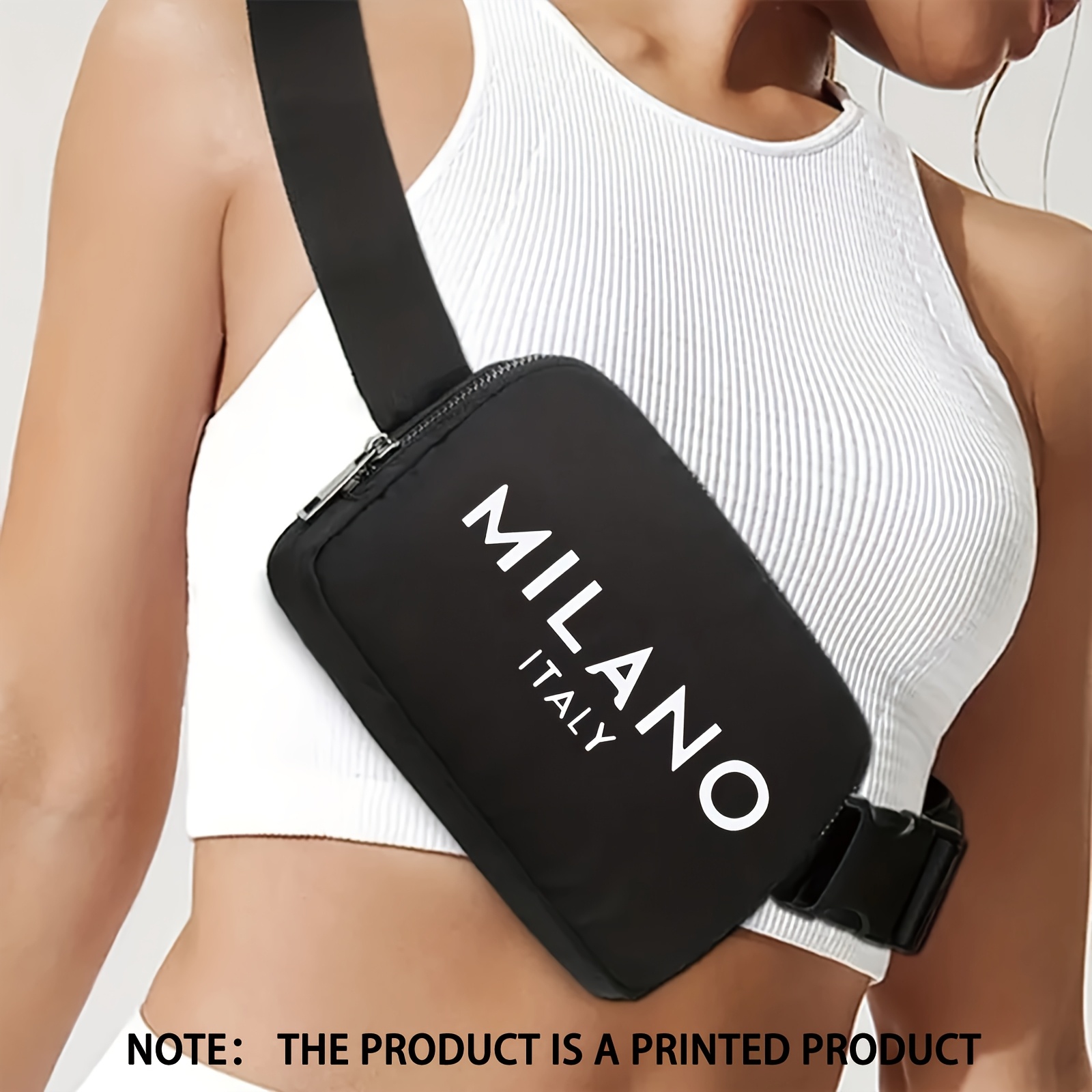1pc   italy crossbody bag stylish versatile waist pack with adjustable strap lightweight chest bag for everyday use casual accessory trendy crossbody adjustable strap bag