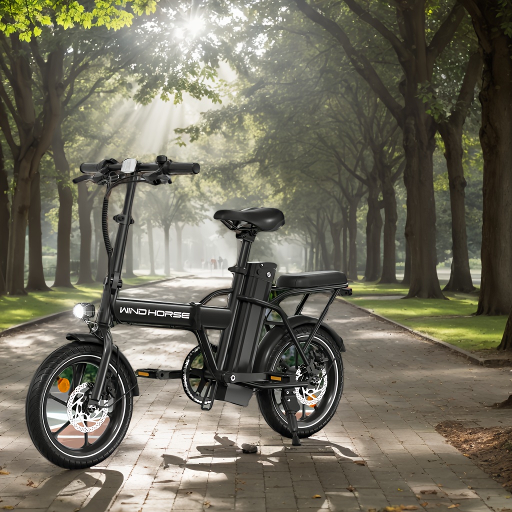 350w portable folding   electric bike for adults 265lbs foldable teenage ebike 288wh removable   35miles range   25mph 16 tire pedal assist commuter   women electric bicycles teens for sports exercise dating