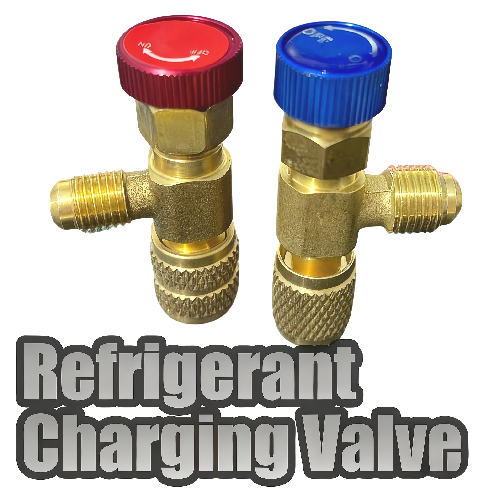 immagine dell'articolo 2 pezzi valvola di ricarica refrigerante r22   - adattatore   r22 a   1/4’’ & 5/16’’ valvola di     hvac per manifold condizionatore  