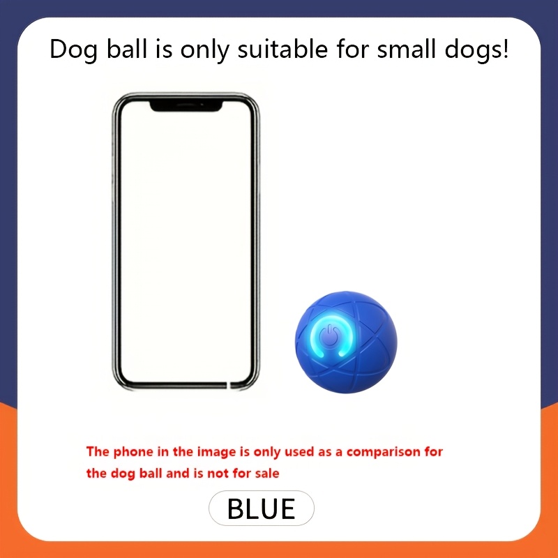 TEMU Pelota de juguete inteligente y eléctrica rodante para perros, recargable por USB, pelota para mascotas con irregular y aleatorio, sensor de