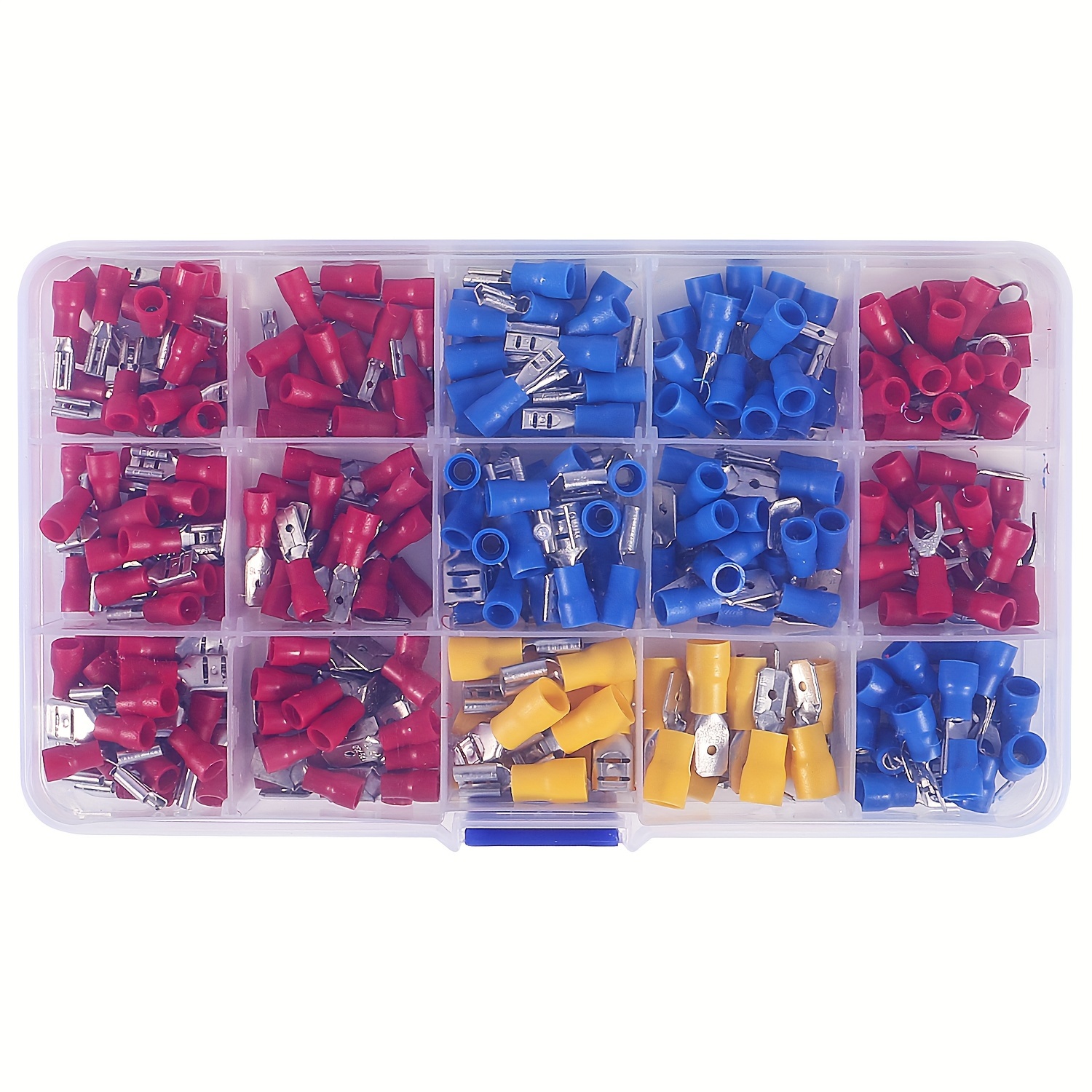 280pcs Electrical Insulated Electrical Wire Crimp Connector Kit Wire Crimp Connector Ring Fork Spade Connector Assortment Kit Male/female Wire Cable Crimp Terminals 0-36v