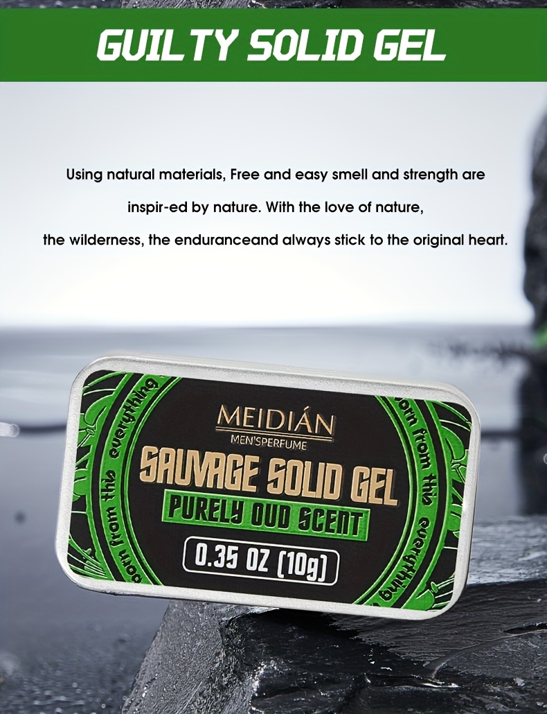 Men's Portable Solid Perfume Case, Refreshing and Long-lasting Solid Balm, 4 Fragrance Types, Suitable for Dating and Daily Use, Ideal Gift 10g*4