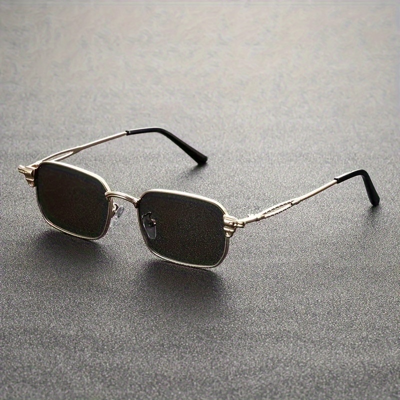 

Men's Retro Denim-style Square Fashion Glasses - Fashionable Full Frame, Zinc Alloy With Pc Lenses For Casual Wear & Golf
