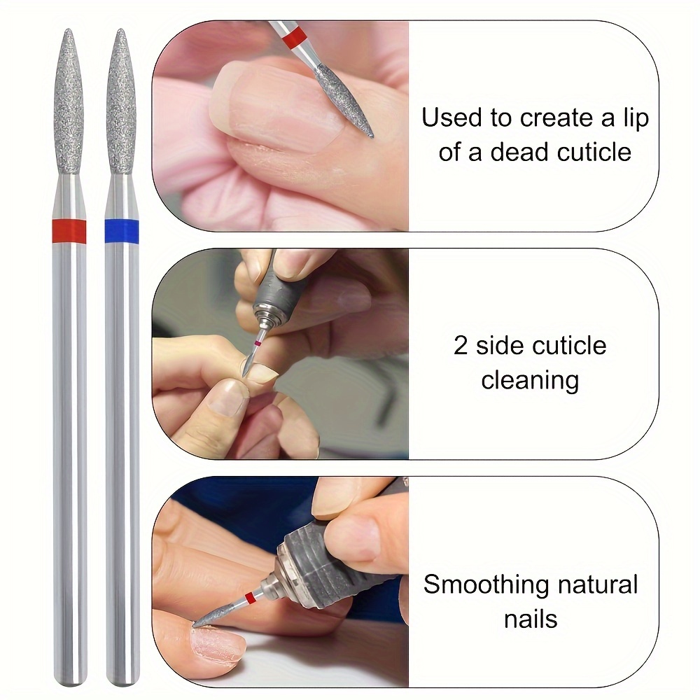2pcs Carbide Nail Drill Bit Set for Manicure