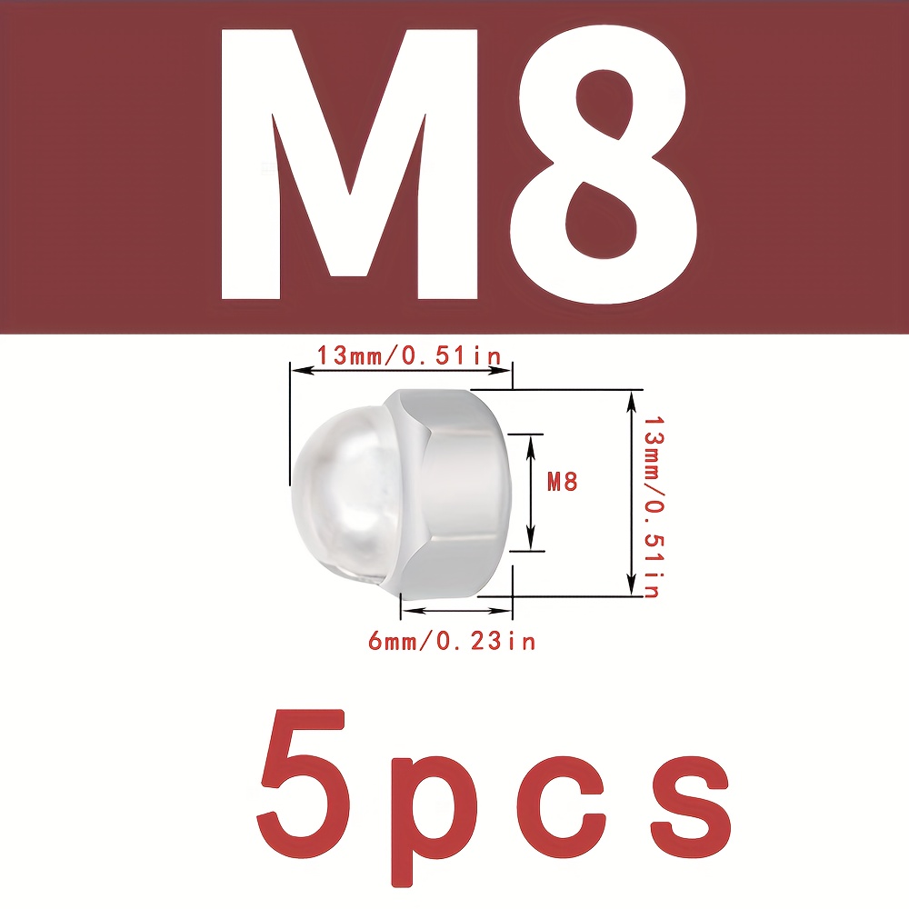 5/10//100pcs Din1587 M3 M4 M5 M6 M8 Stainless Steel A2 A4 Long Connecting Cap Nuts