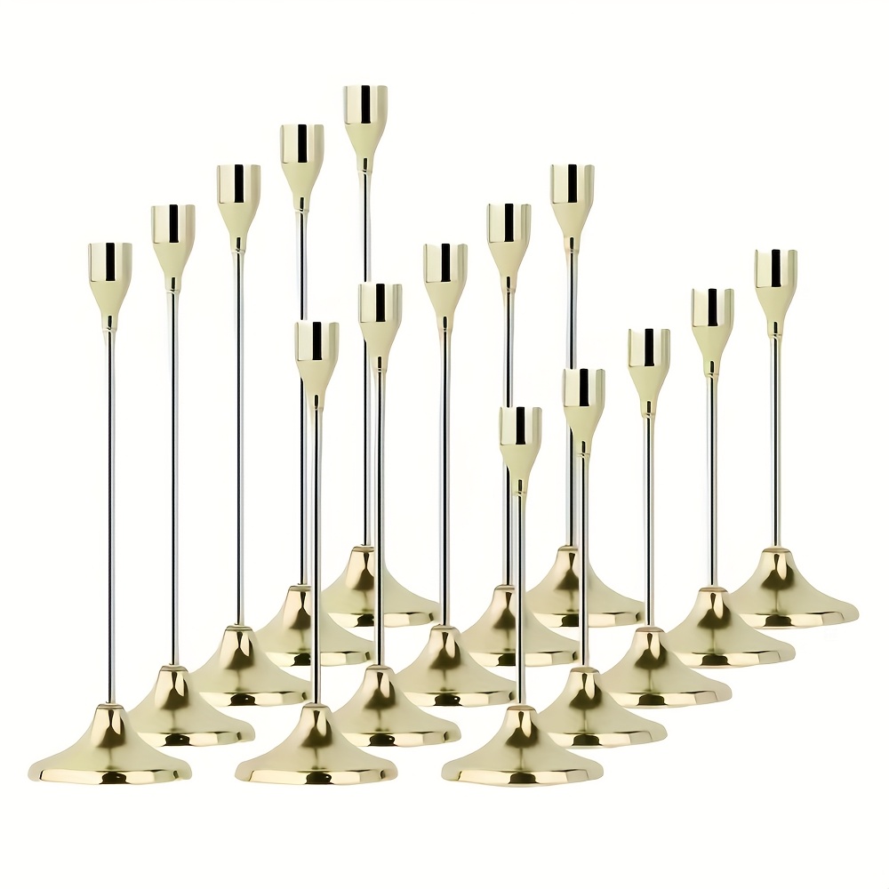 E-shop 15 Stück/30 Stück Klassische Metall-Kerzenhalter, Café Deko, Geburtstagsfeier Hochzeitsdekoration, Kerzenlicht-Dinner-Accessoires für Dates ,