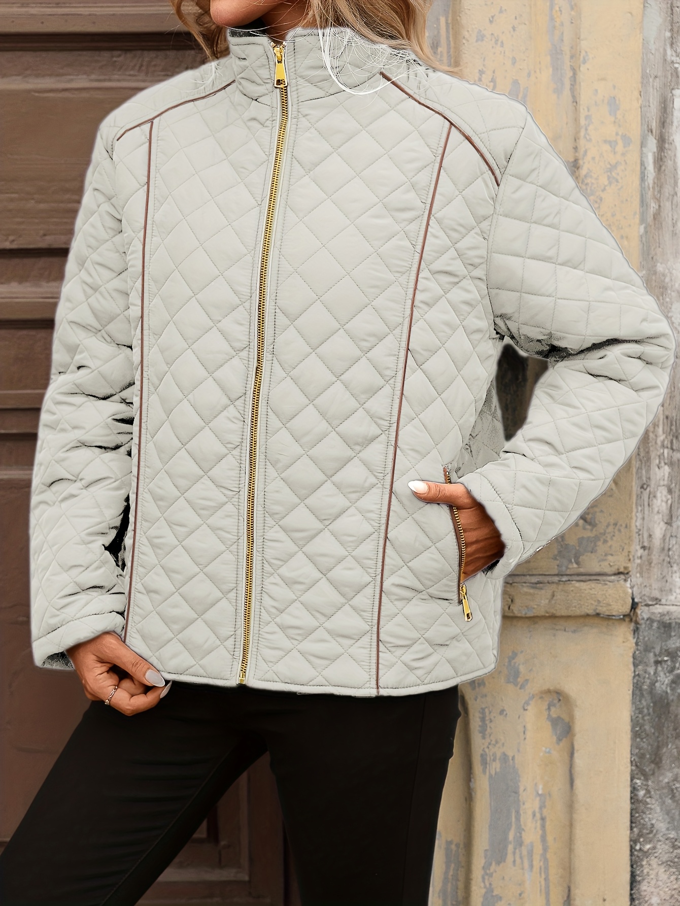 giacca invernale moda taglie forti esterno Temu Italy