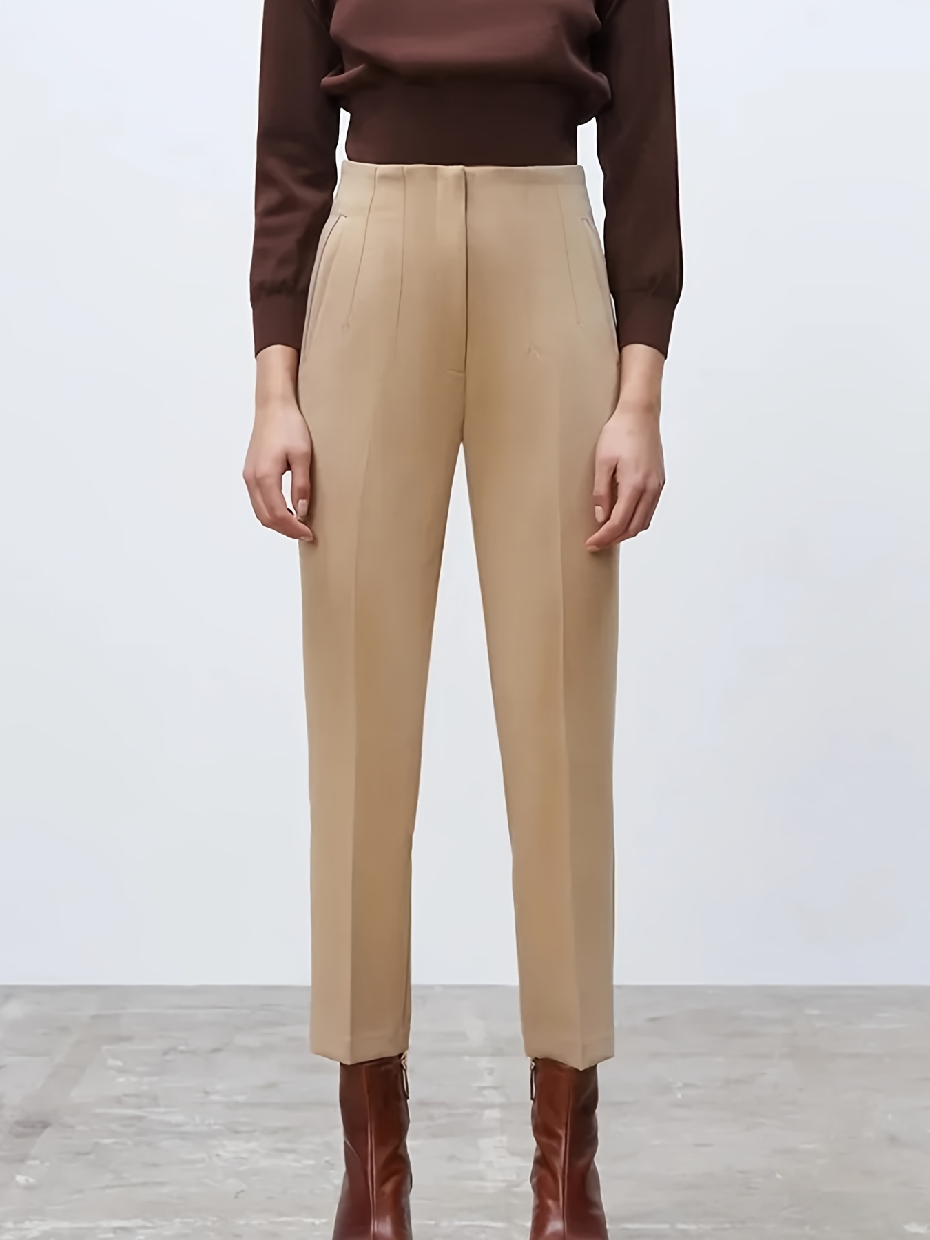 me in 10 years dress to impress Women's Twill Pants (Khaki)  Yazbek USA Mint
