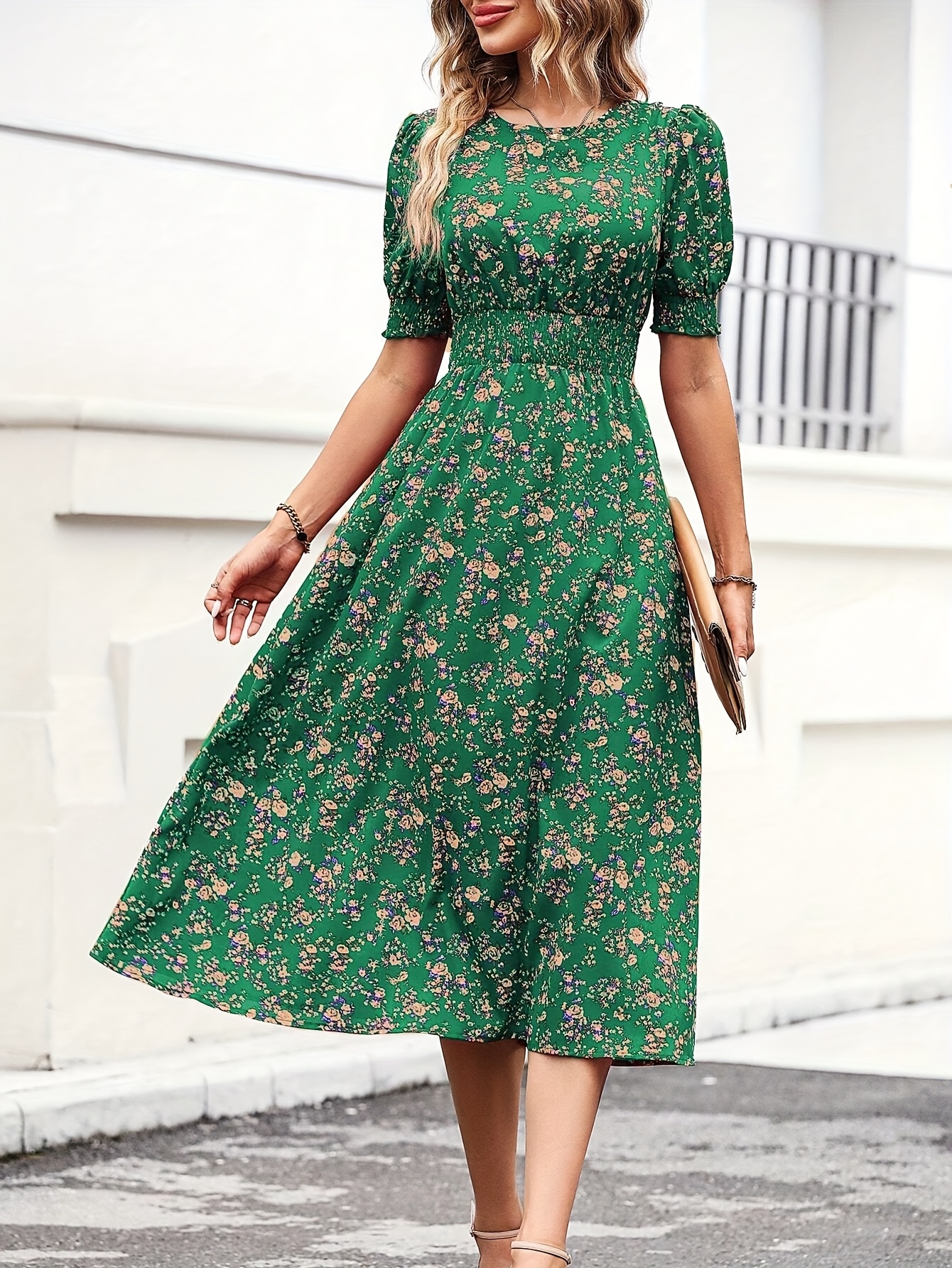 green dresses women sold on Temu United States