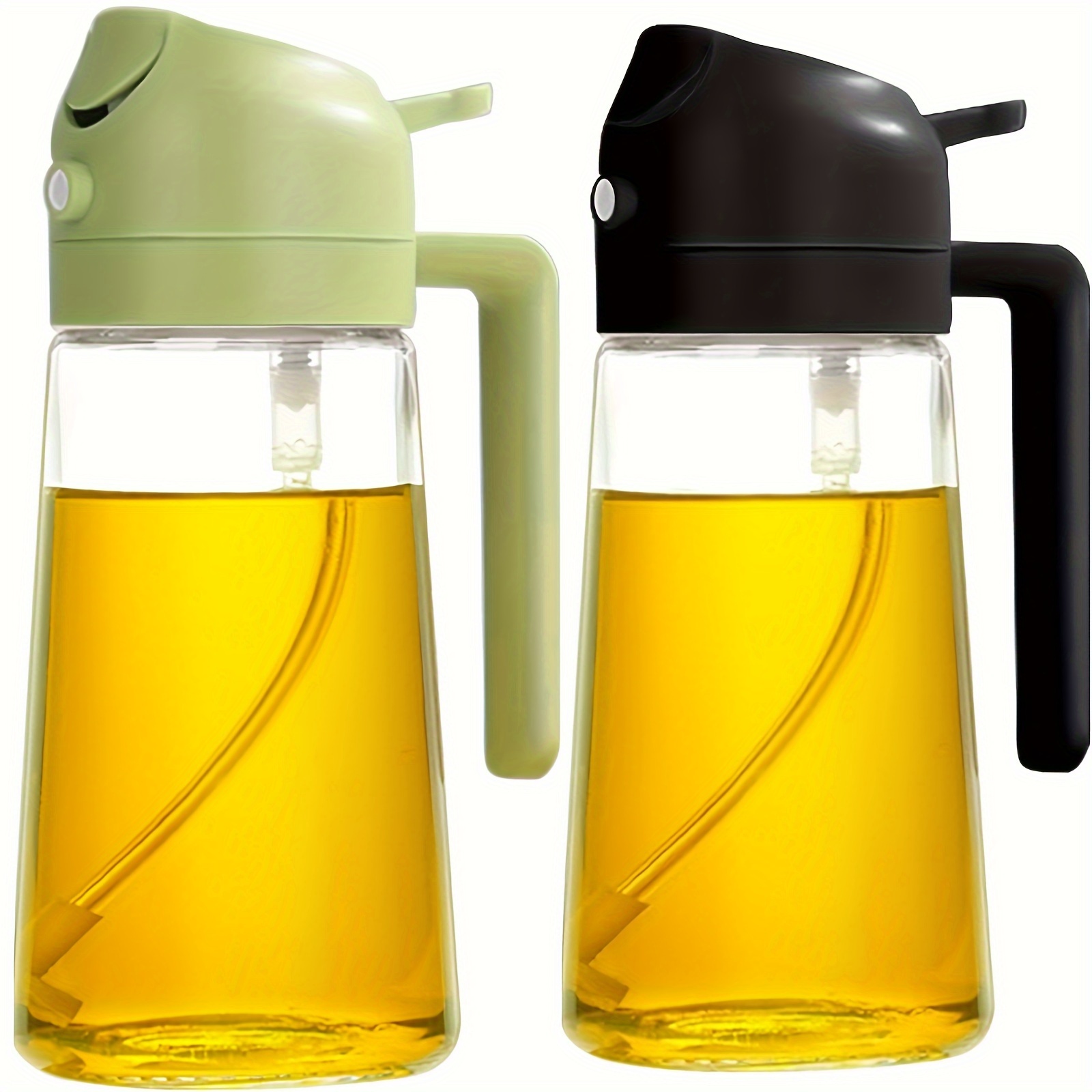 

16oz Oil Dispenser Bottle For Kitchen - 2 In 1 Olive Oil Dispenser And Oil Sprayer - 470ml Olive Oil Bottle - Oil Sprayer For Cooking, Kitchen, Salad, Barbecue