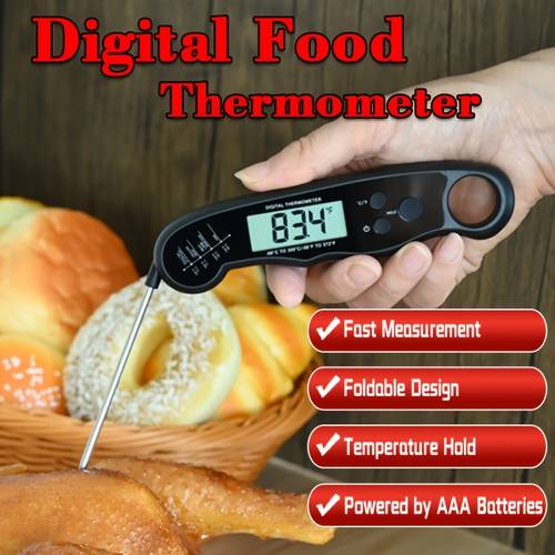 thermomelove 1pc quick read kitchen thermometer battery powered battery