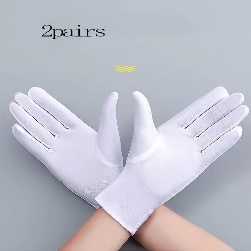 TEMU 2pairs Spring And Summer Solid Color Spandex Elastic Gloves - Breathable, Stretchy, Sun-blocking - For - Perfect For Outdoor Activities, Driving