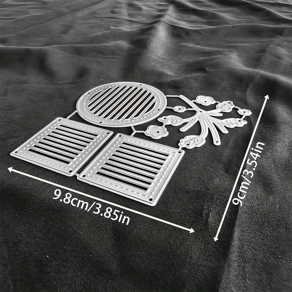 E-shop 1 Stück Kreative Kreise Rechtecke Metall Stanzform, DIY Dekor Prägestanzform, Grußkarten Bastelvorlage, geeignet für Albumkartenherstellung,