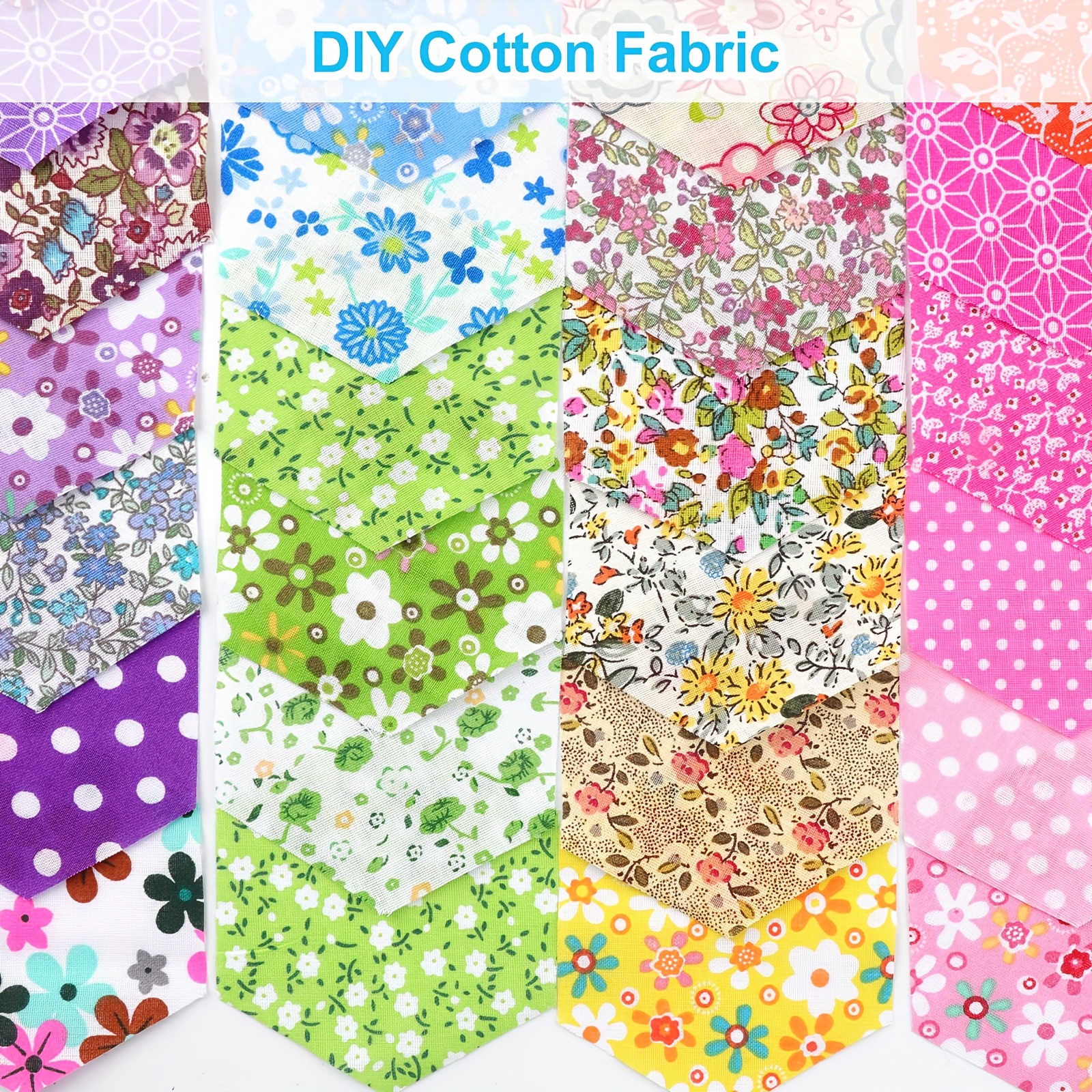 TEMU 200pcs Diy Hexagonal Cotton Fabric Kit Kit Unlocks Your And Mixes With Vivid Patterns. Made Of High-quality Cotton, Soft, Durable Fabrics Are