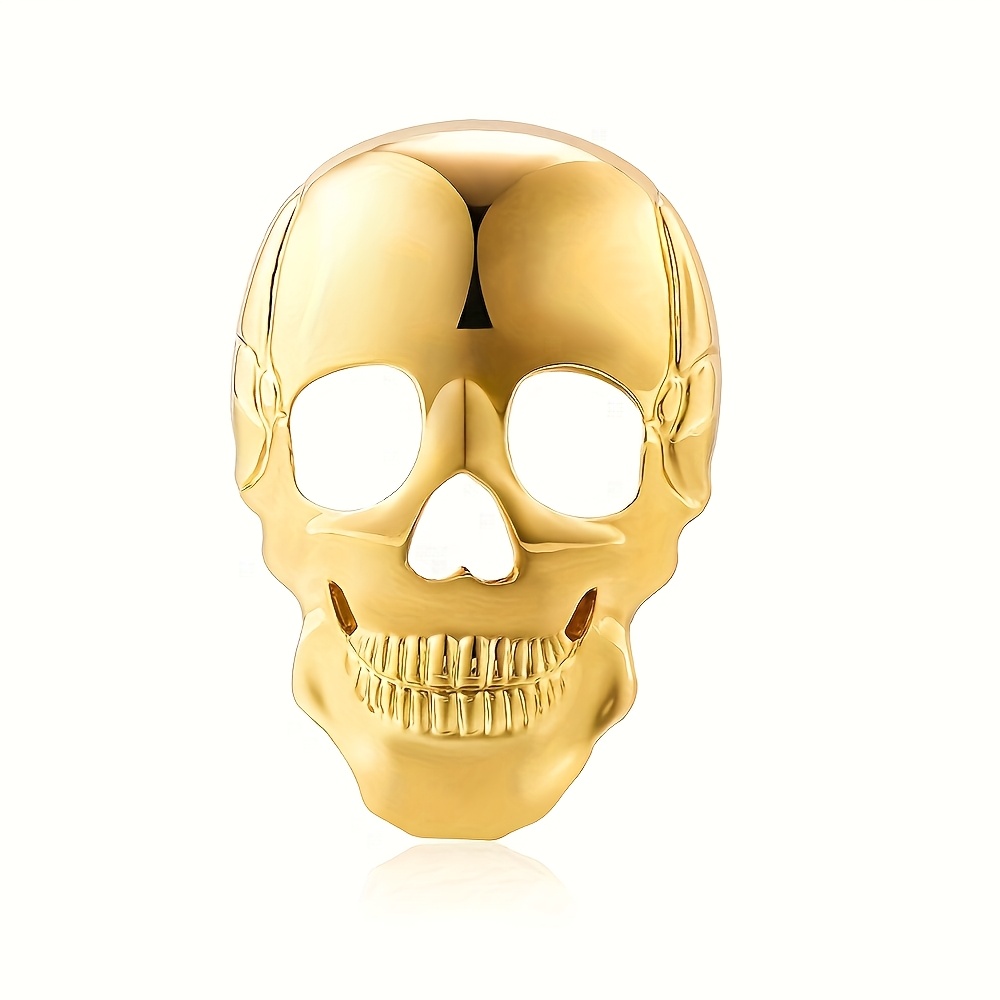 TEMU Broche, Broche de calavera de aleación bañado en oro, Broche para compra, Broche de moda de estilo para , Broche de estilo hip-hop