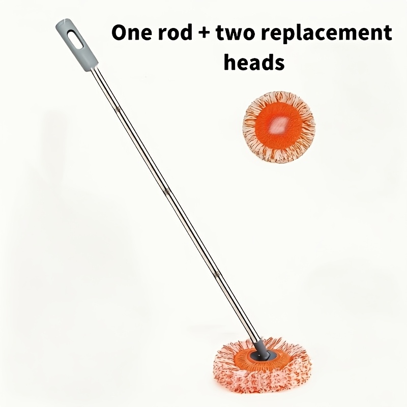 TEMU A 3pcs Cleaning Set That Includes 1 Pole And 2 Replacement Heads. It Features A 75-inch Ultra-long Adjustable Mop With A Long Handle And -degree