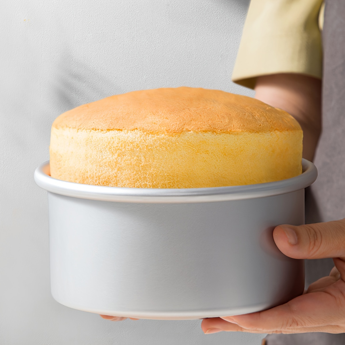 универсальный набор алюминиевых форм для торта с съемным дном, безопасен для духовки, идеально подходит для приготовления чизкейков, муссовых тортов, подходит для домашнего и коммерческого использования, размеры 4, 6, 8, 10, детали 1