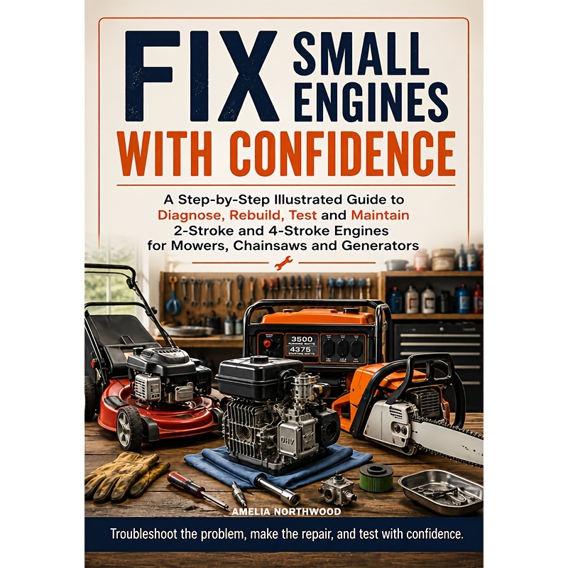 TEMU Small Engines Repair Made Easy: A Step-by-step Illustrated Diy Manual For Diagnosing And Rebuilding 2-stroke And 4-stroke Small Engines In Lawn