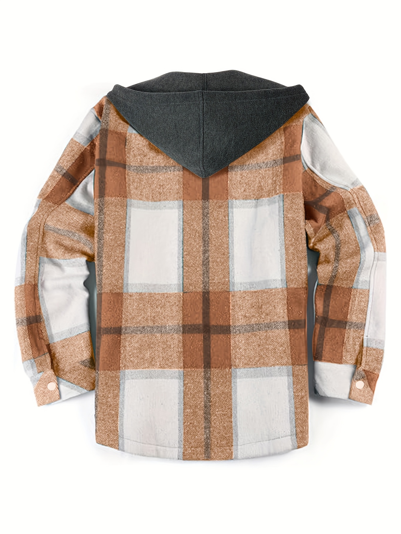 mens cozy flannel fleece hooded jacket sherpa lined Temu
