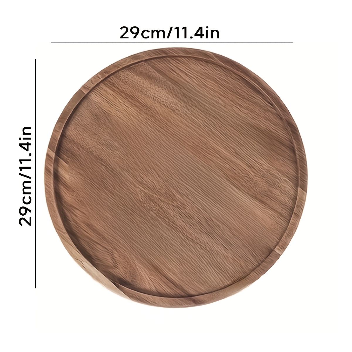 TEMU 2d Flat 1 Round Wooden Candle Holder Tray, A Versatile Ornament Suitable For Kitchen, Dining Room, And Rustic-style Home Decor. Used As A