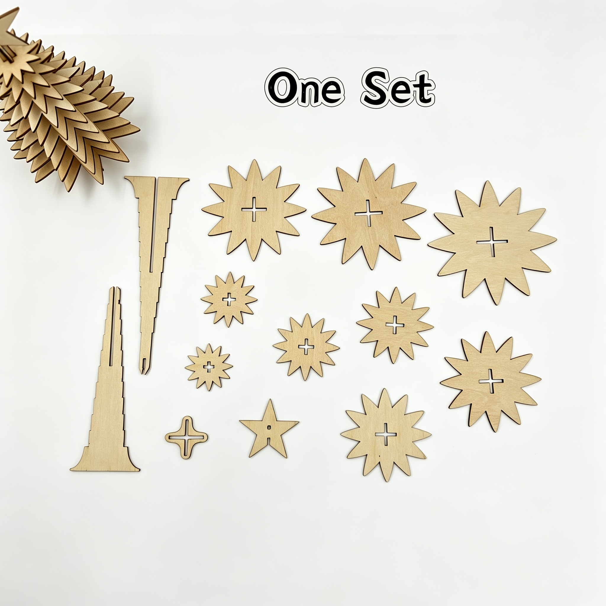 TEMU 1 Set Holz Set, Bemalbarer Selbstmontage Unlackierter Tisch , Handgefertigtes Bastel Holz Weihnachtsornament für Zuhause Desktop Feiertags Party