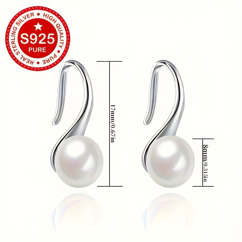 S925 Silver Earrings with Pearl & Shell Bead - Stylish & Versatile
