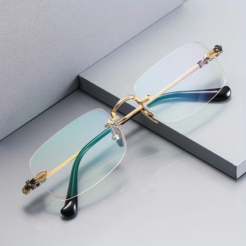 Titanio Lentes Sin Marco Hombre Marco De Gafas Sin Montura Para