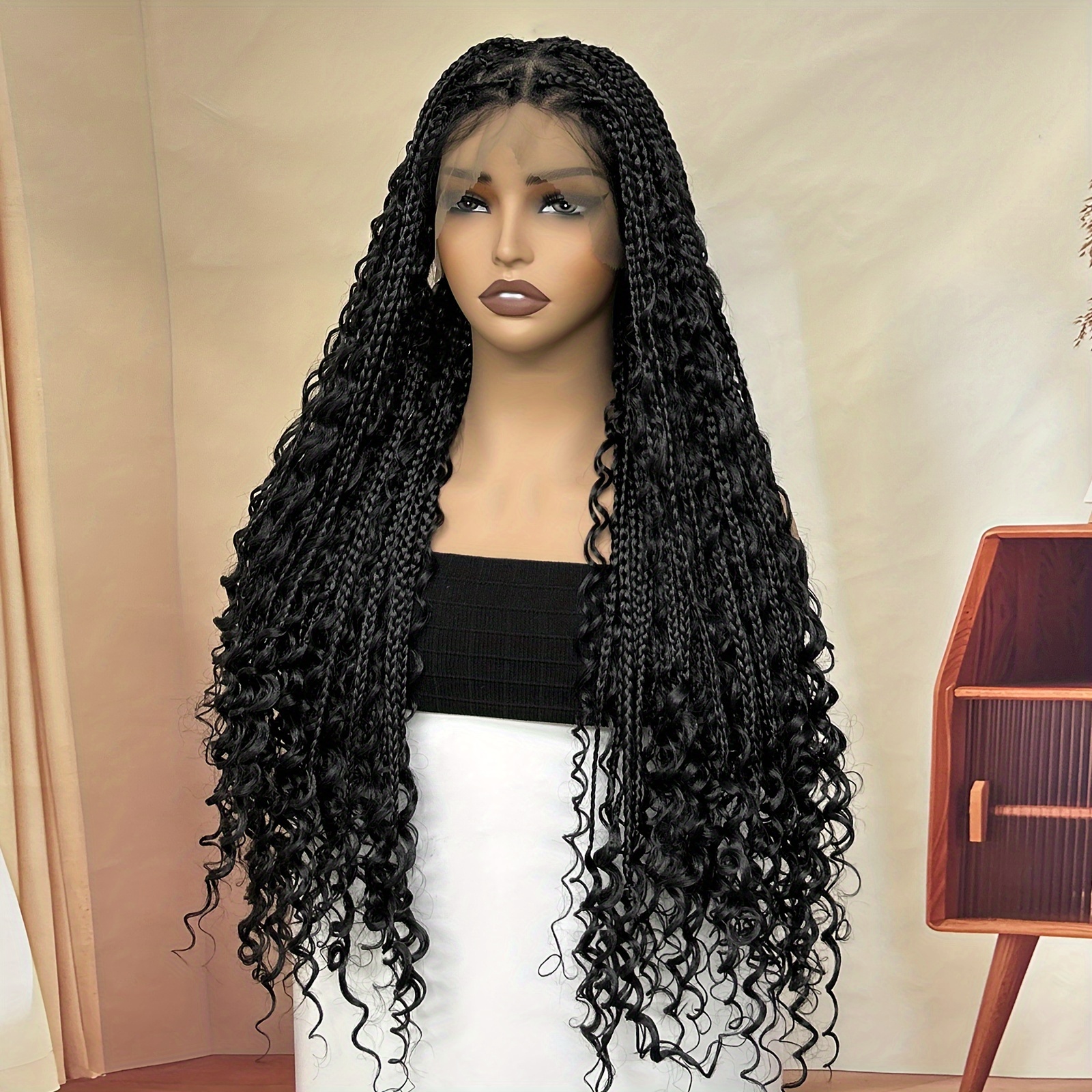 36 inch 360 full lace wig low temperature fiber bohemian Ireland