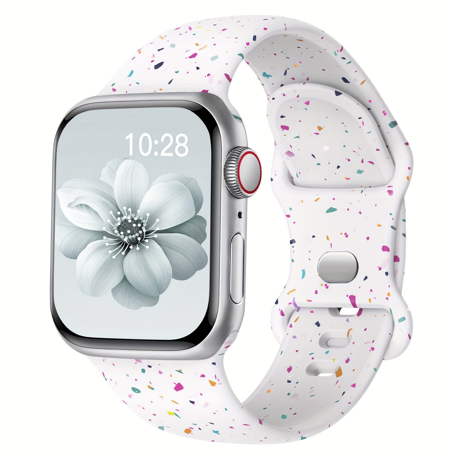 TEMU Bracelets de sport à motif floral cassé compatibles avec bracelet Apple Watch 38mm 40mm 41mm 42mm 44mm 45mm 46mm 49mm, bracelet de sport souple