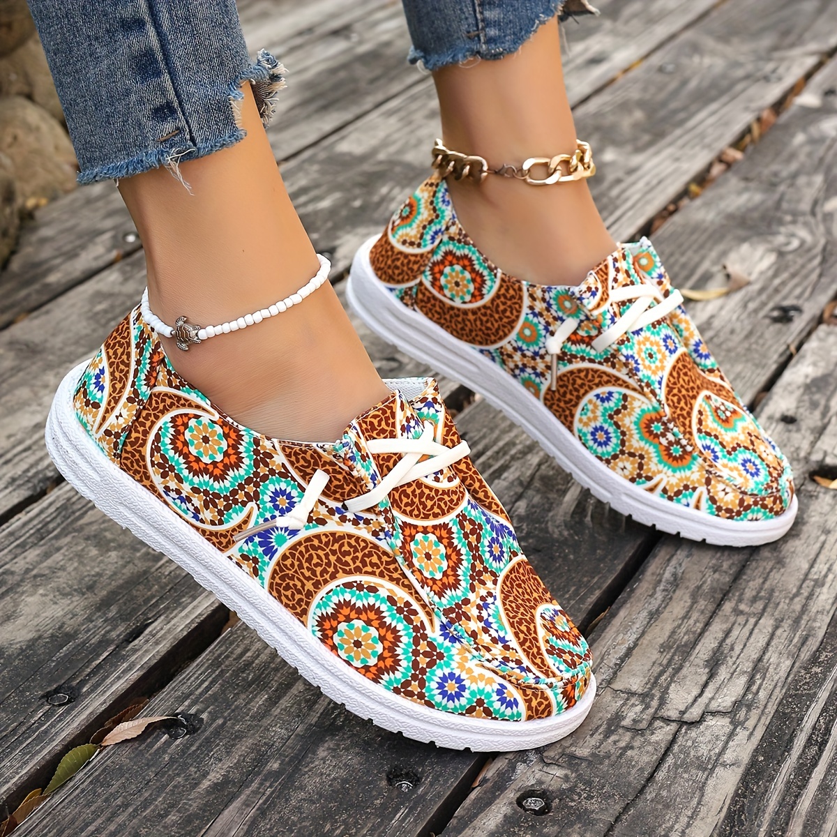 womens letter decor canvas shoes casual lace outdoor shoes Temu