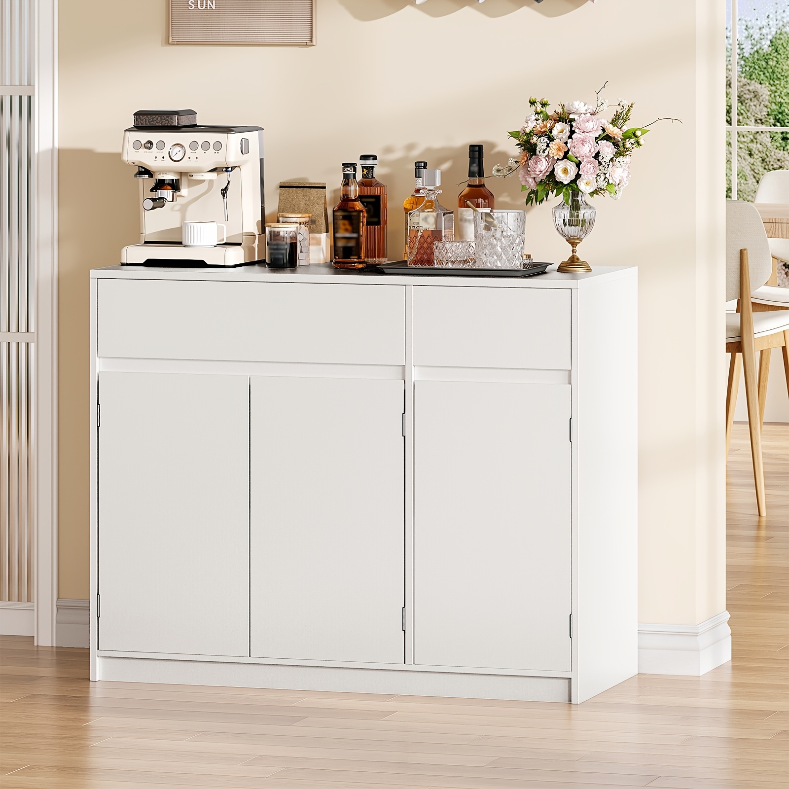 weiße aufbewahrungseinheit sideboard küchenschrank zwei