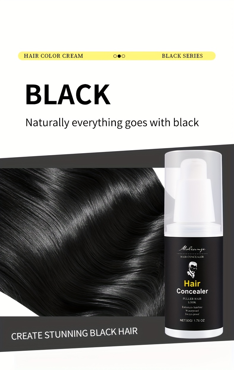 strong coverage hairline concealer paste natural look for thinning bald spots waterproof sweatproof easy application portable suitable for men women hair coloring paste natural look concealer moisturizing effect hair color cream Product details 6