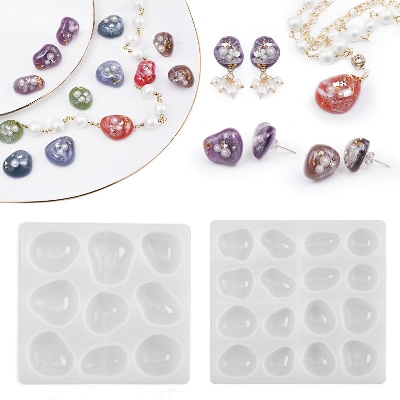 

1pc Silicone Gemstone Mold Clear Resin Molds Jewelry Casting Molds For Making Earrings, Pendant, Necklace, Keychains