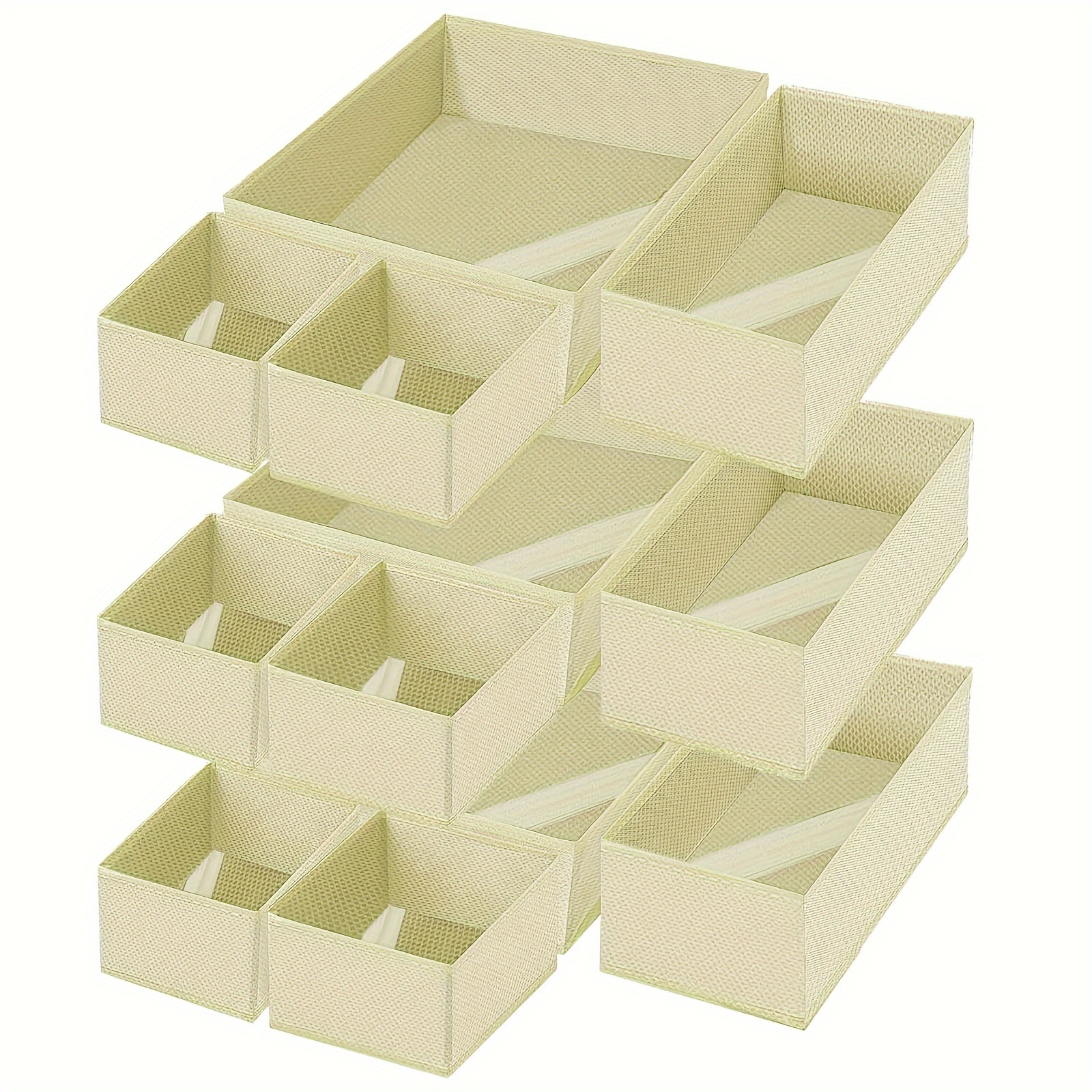 

12pcs Foldable Drawer Organizers For Clothes, Underwear & Accessories - Nylon Rectangular Storage Bins For Wardrobe Organization Clothes Organizer Storage Clothes Storage