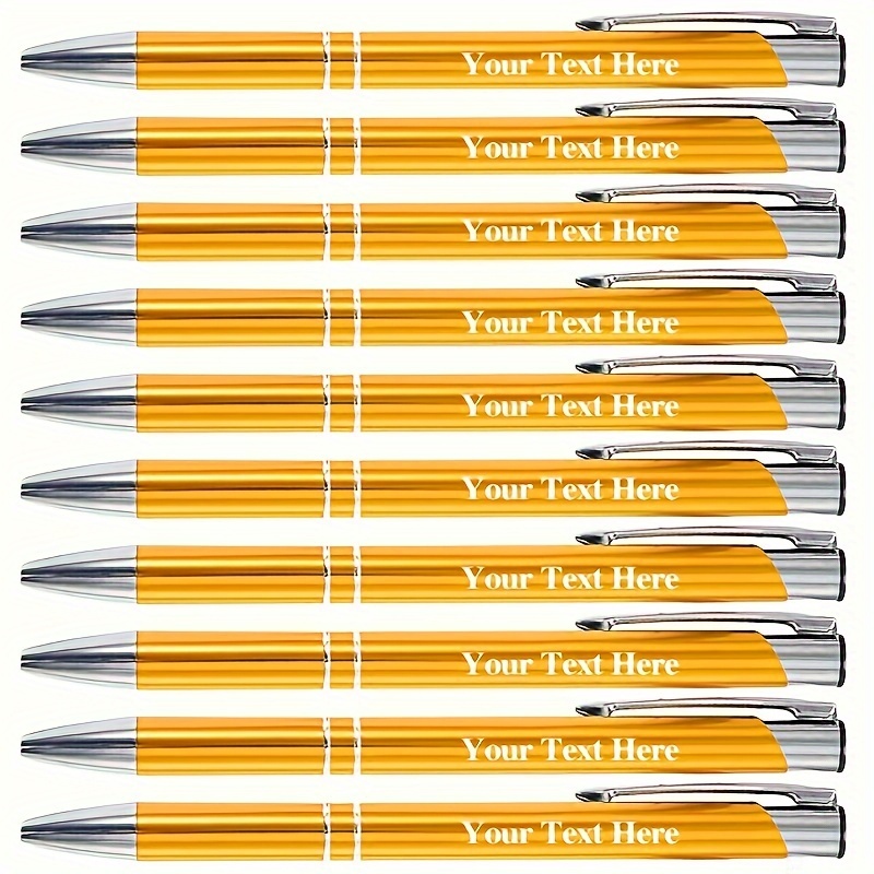 

Engraved Metal Ballpoint , 10pcs - Personalized , , Or - For &