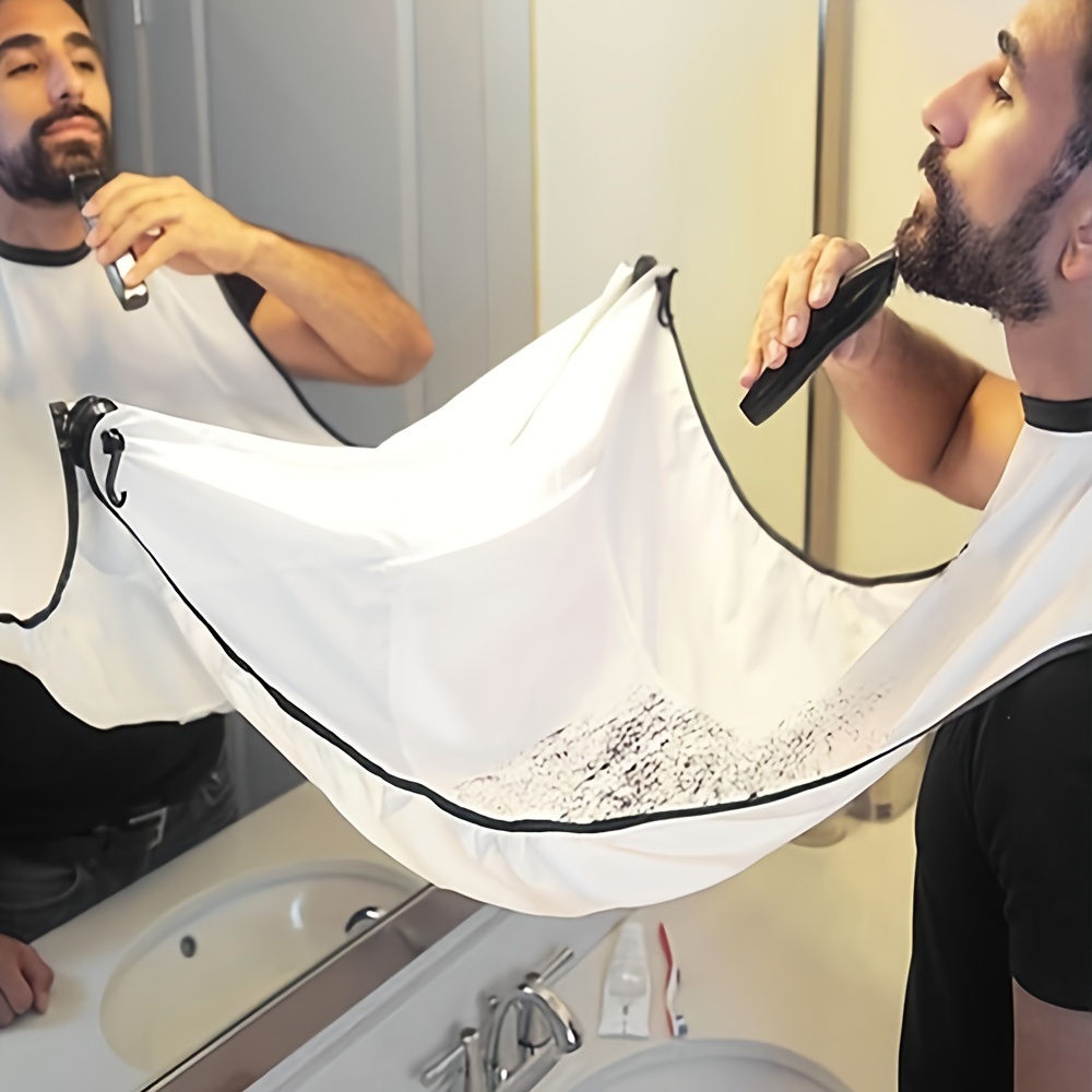 

1 Set Of Men's Home Shaving Bibs, Shaving Aprons With Suction Cup, Ideal For Beard Grooming, Easy To Manage Hair, , Home Grooming, 's Gift