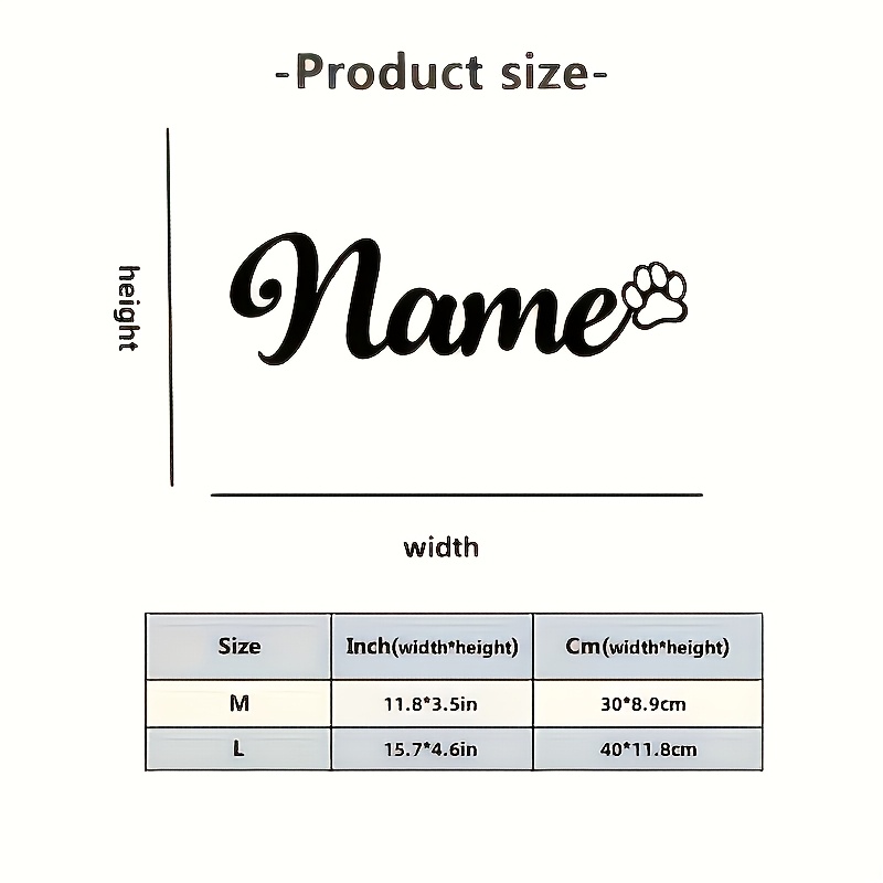 TEMU Customized Personalized Paw Print | Personalized Customized Pet Commemorative Decoration (suitable For Indoor And Outdoor Use) - Wall Hanging,