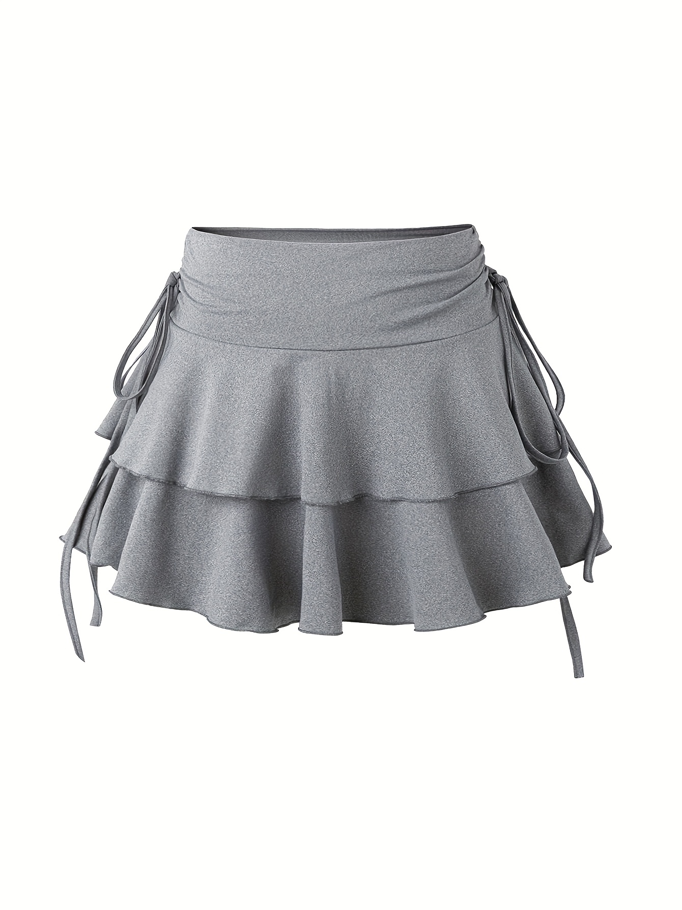 women' half skirt ruffle drawstring - Temu