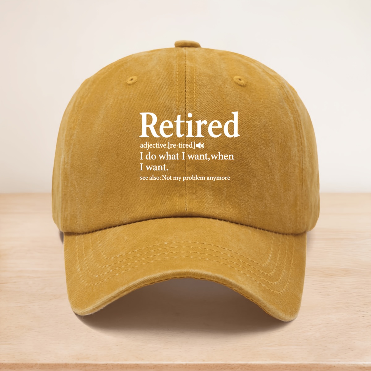 TEMU A Retired Washed Baseball Cap, A Versatile And Fashionable Hat With A Curved Brim. This Street Hip-hop Cap Is Suitable For Sports And Camping.